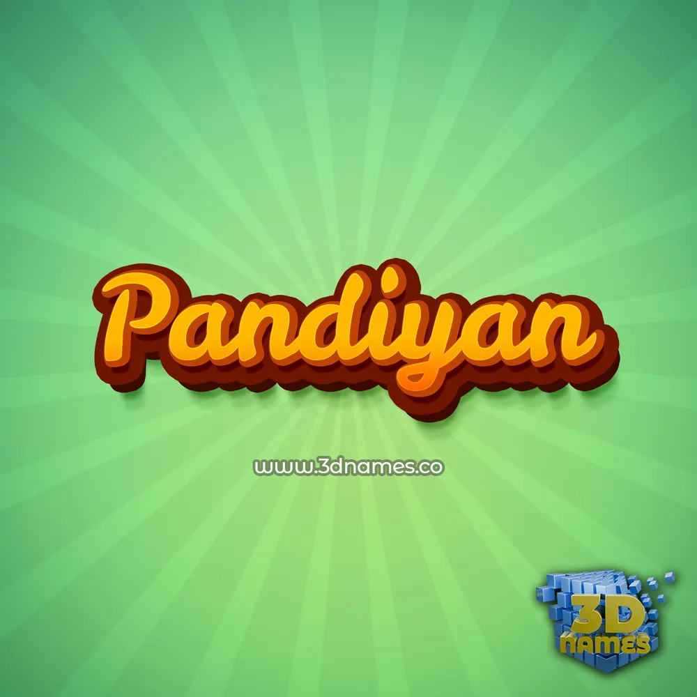 pandiyan in Green Rays style - 3D name wallpaper