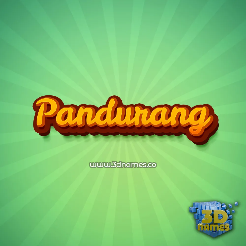 pandurang in Green Rays style - 3D name wallpaper