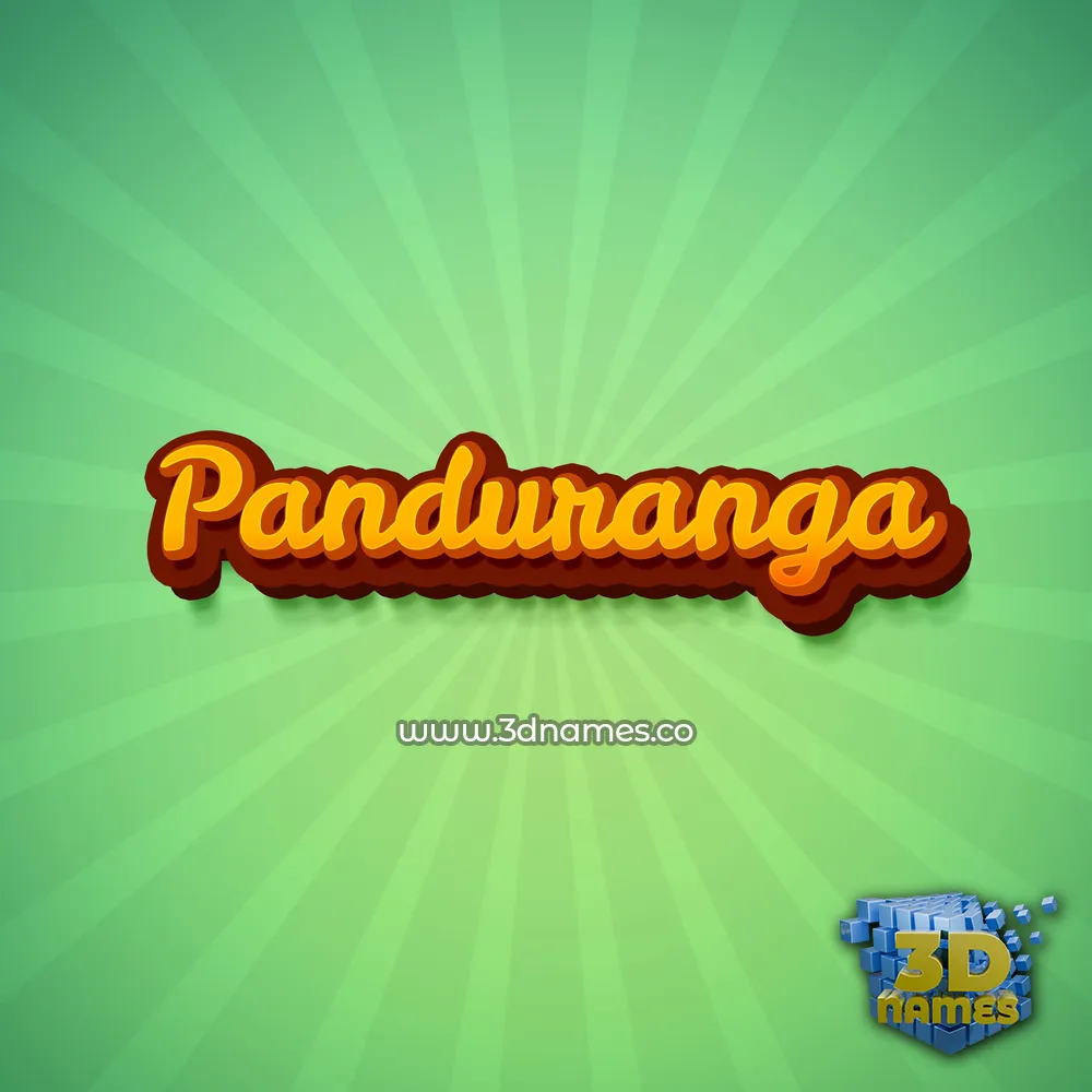 panduranga in Green Rays style - 3D name wallpaper
