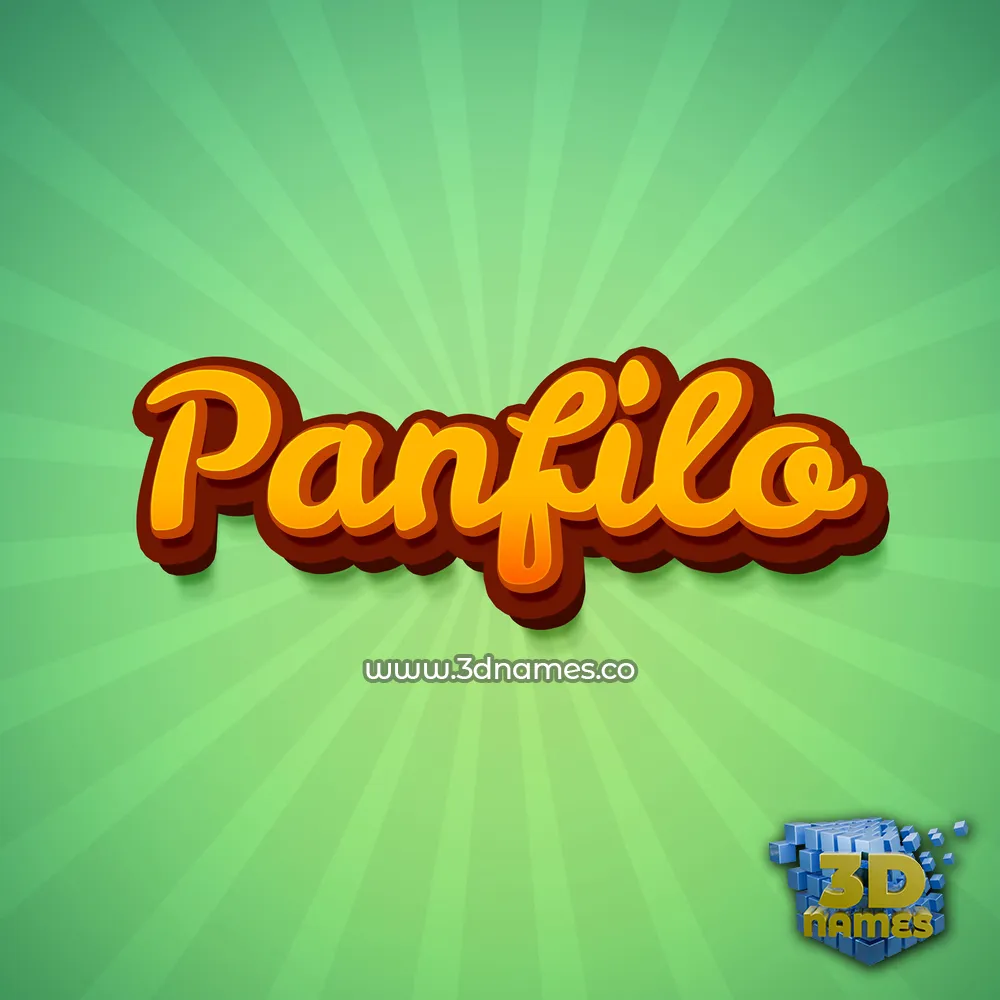 panfilo in Green Rays style - 3D name wallpaper