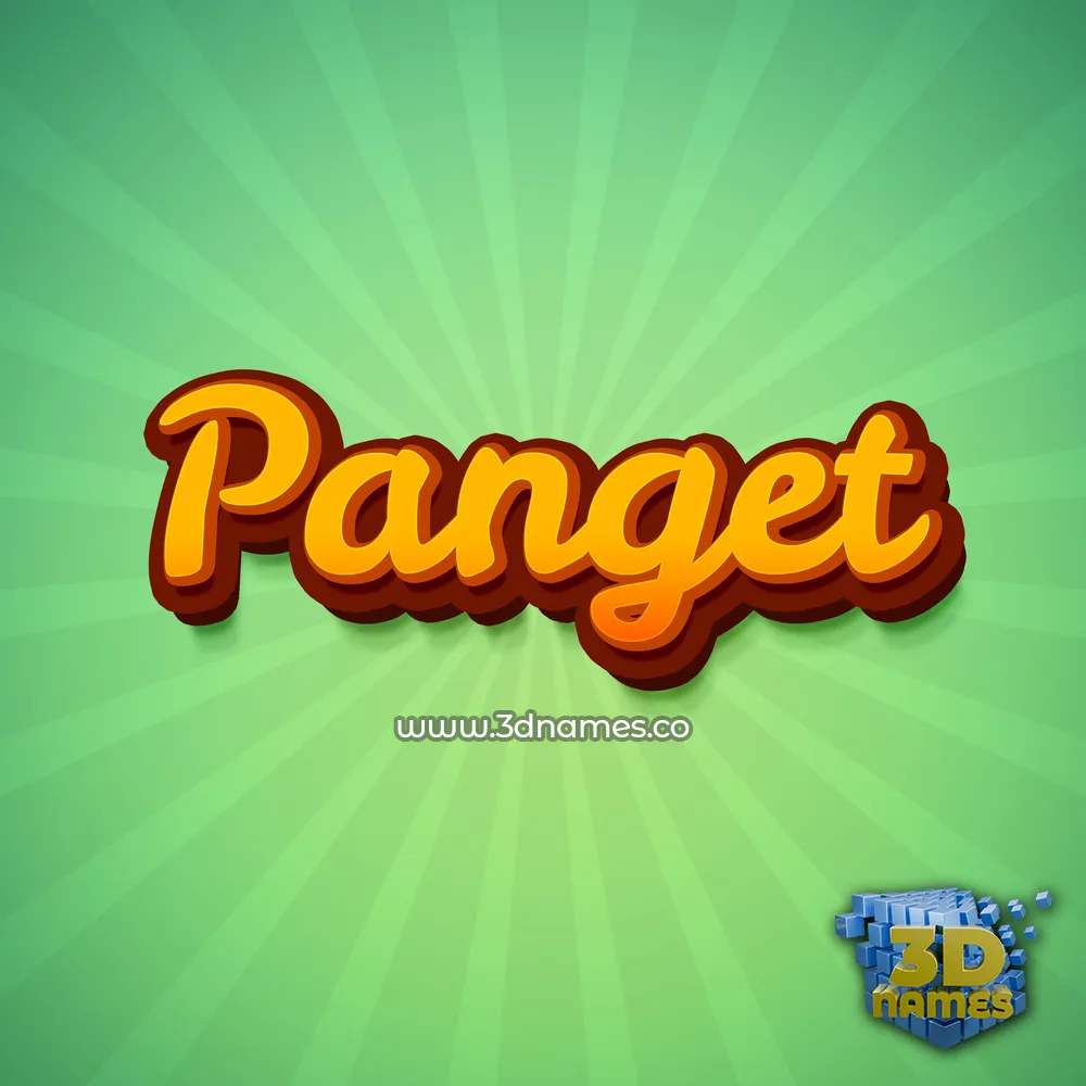 panget in Green Rays style - 3D name wallpaper