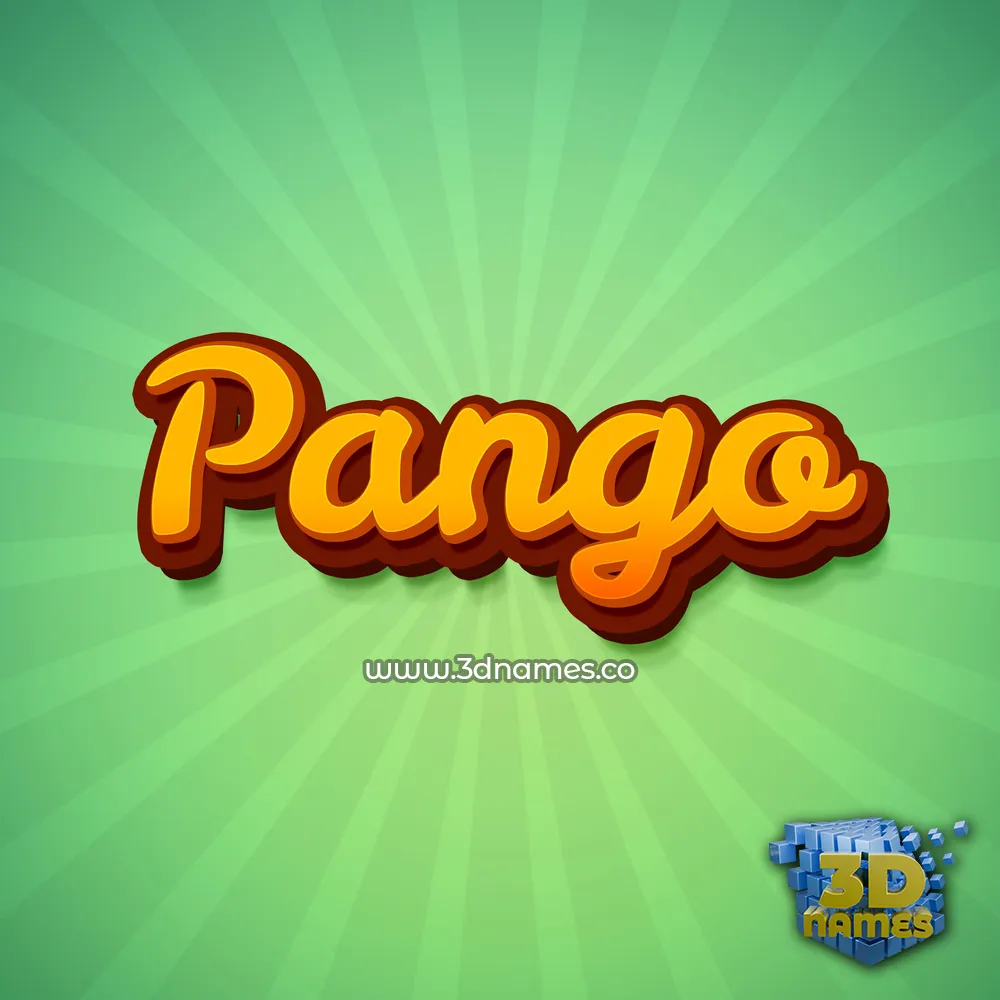 pango in Green Rays style - 3D name wallpaper