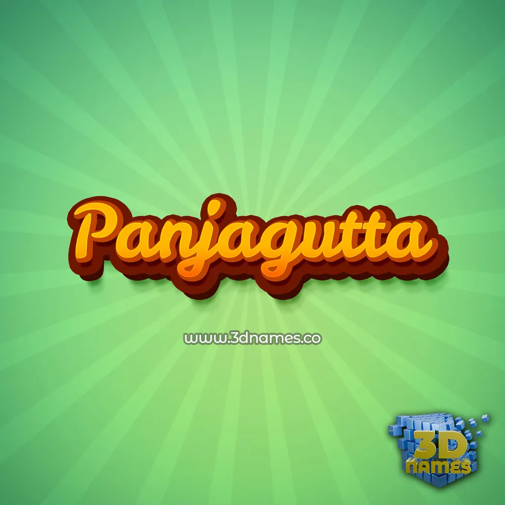 panjagutta in Green Rays style - 3D name wallpaper