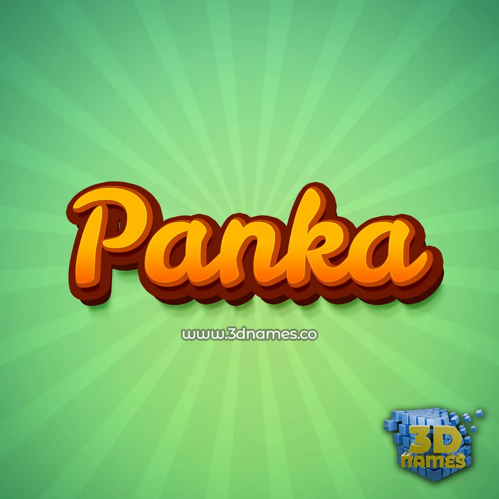 panka in Green Rays style - 3D name wallpaper