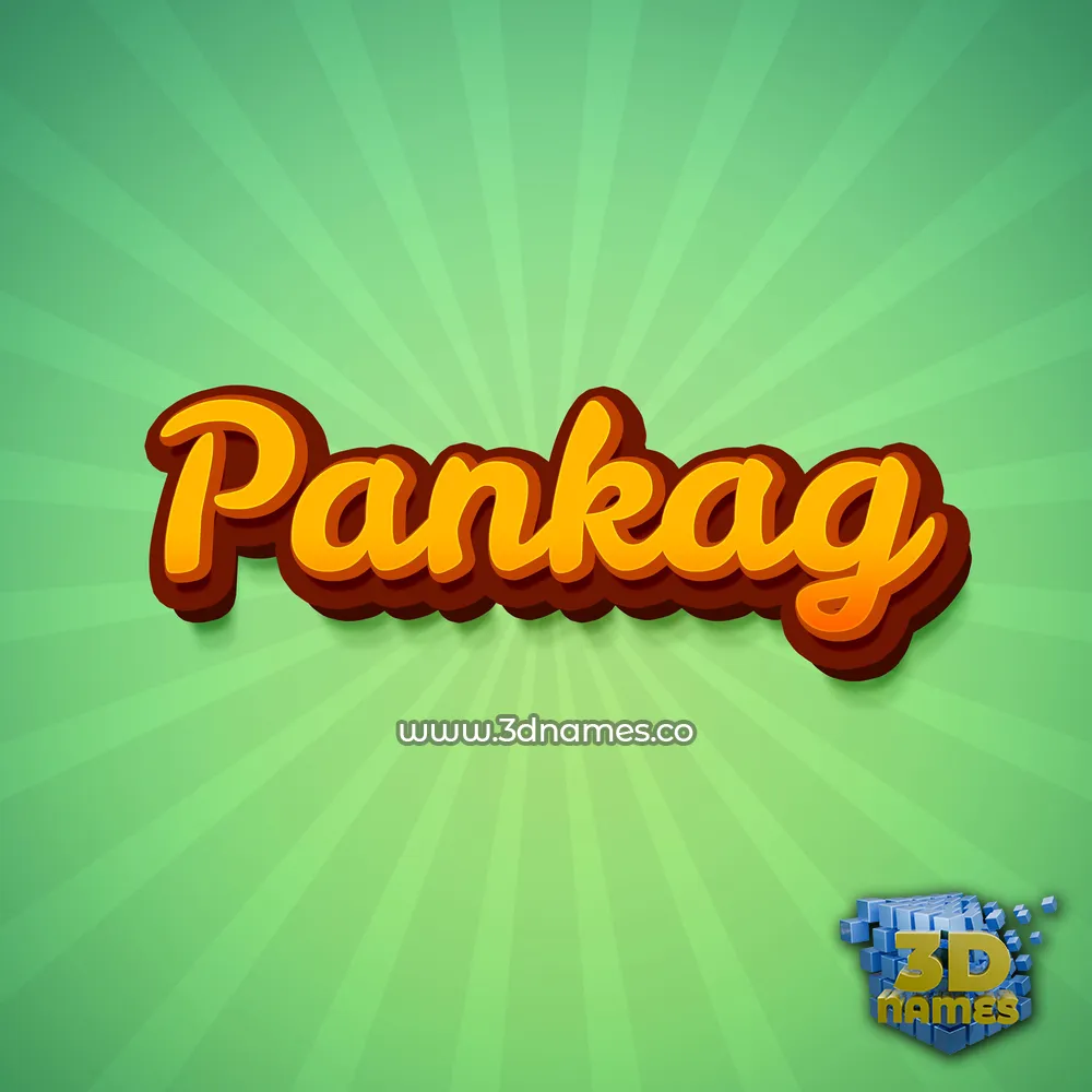 pankag in Green Rays style - 3D name wallpaper