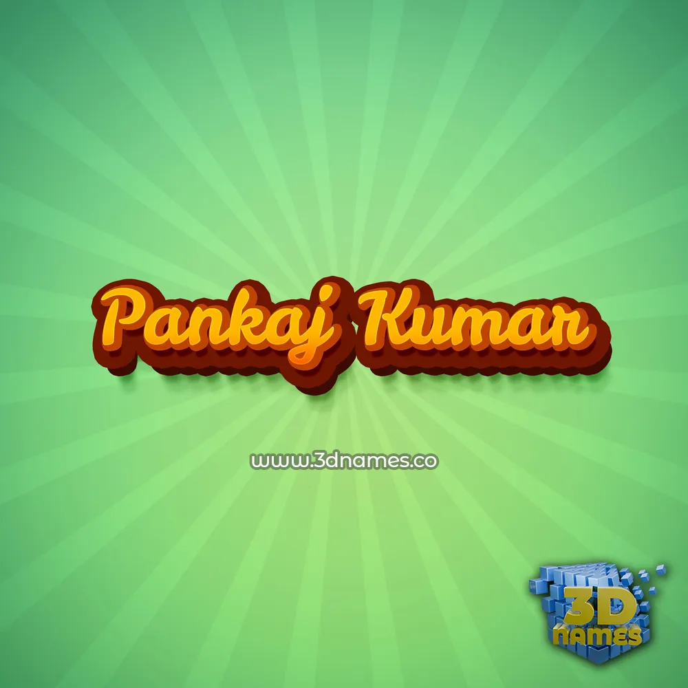 pankaj kumar in Green Rays style - 3D name wallpaper