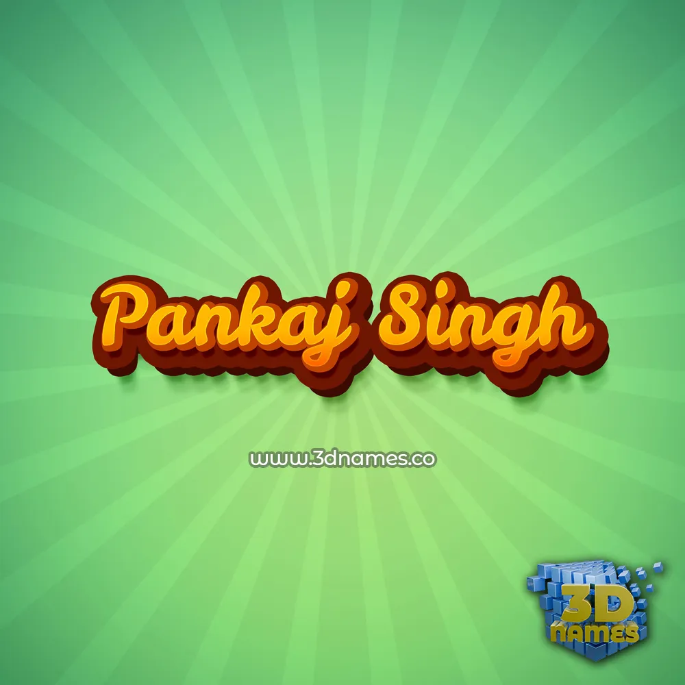 pankaj singh in Green Rays style - 3D name wallpaper