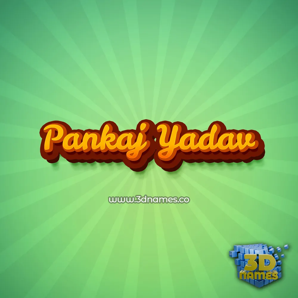 pankaj yadav in Green Rays style - 3D name wallpaper
