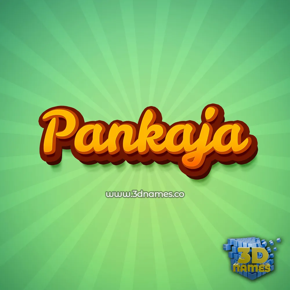 pankaja in Green Rays style - 3D name wallpaper