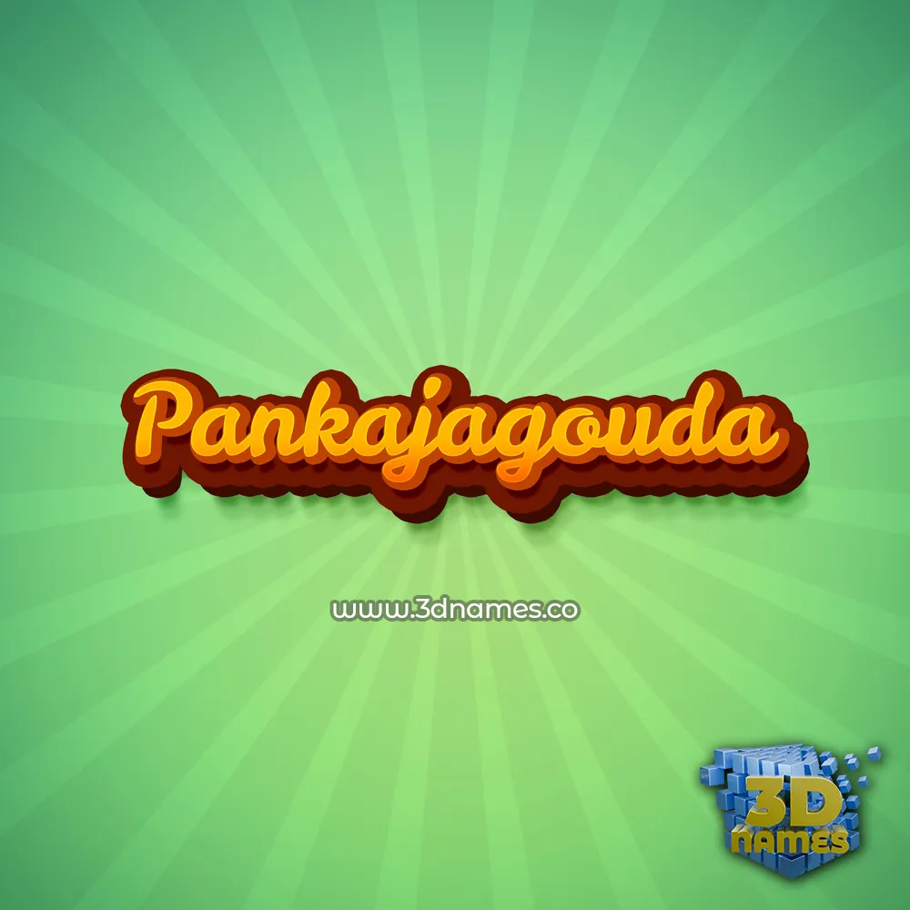 pankajagouda in Green Rays style - 3D name wallpaper