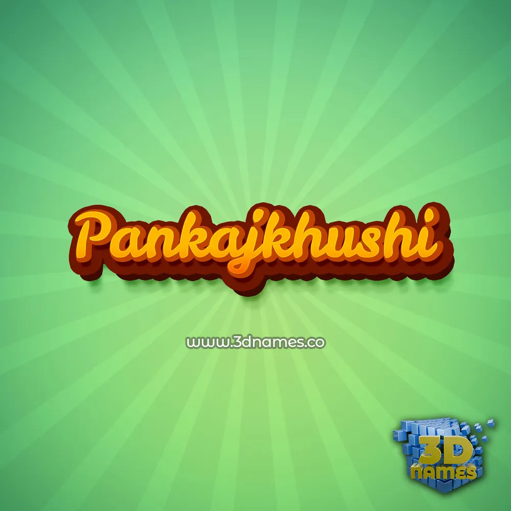 pankajkhushi in Green Rays style - 3D name wallpaper