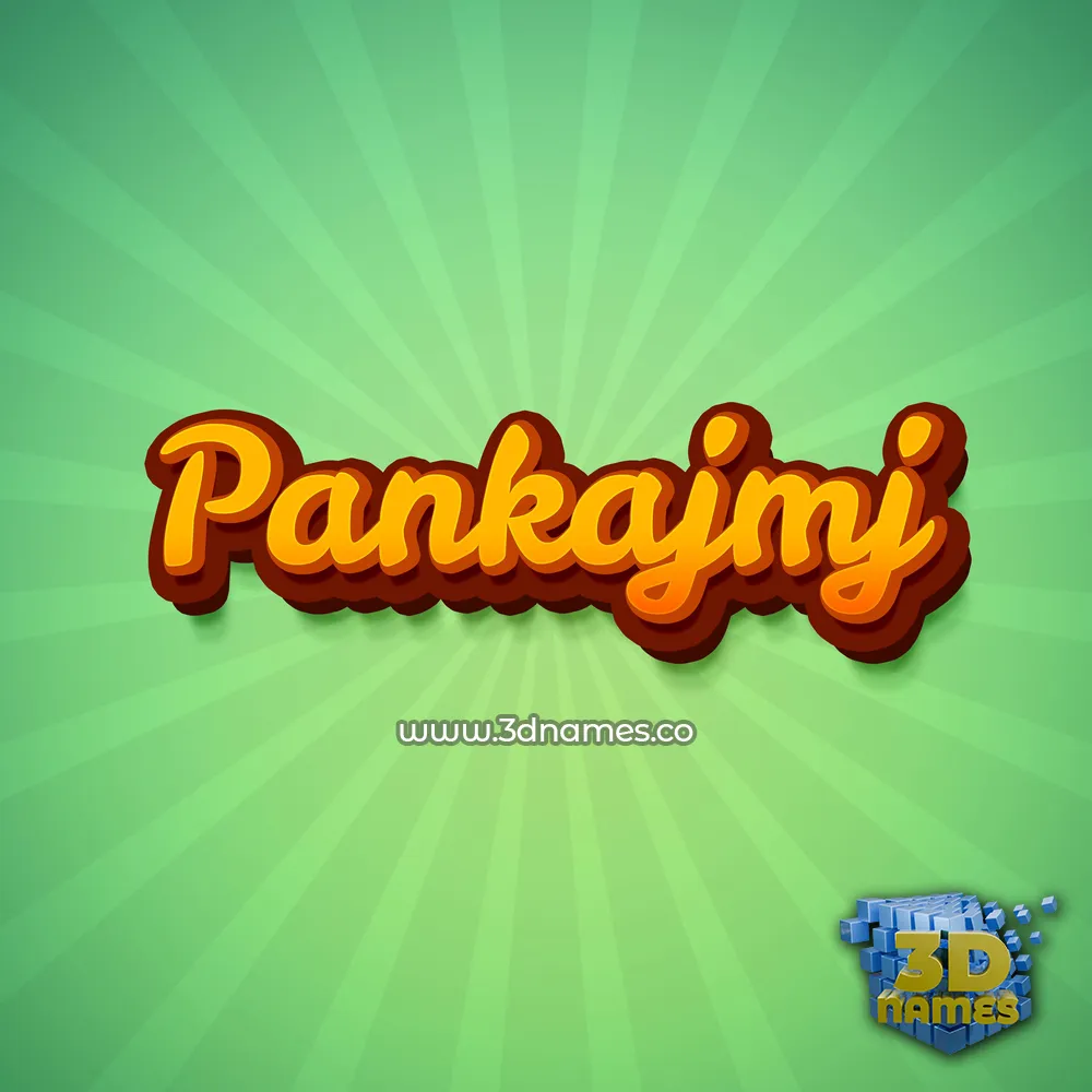 pankajmj in Green Rays style - 3D name wallpaper
