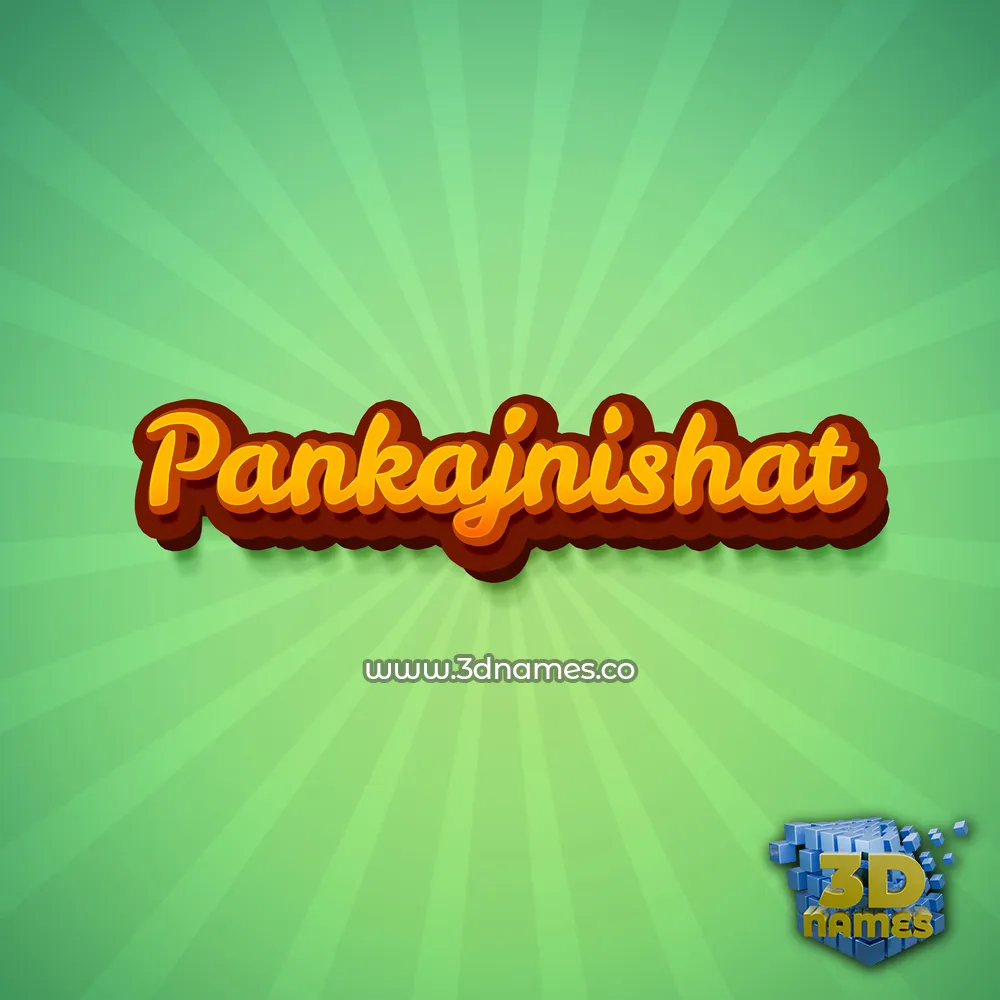 pankajnishat in Green Rays style - 3D name wallpaper