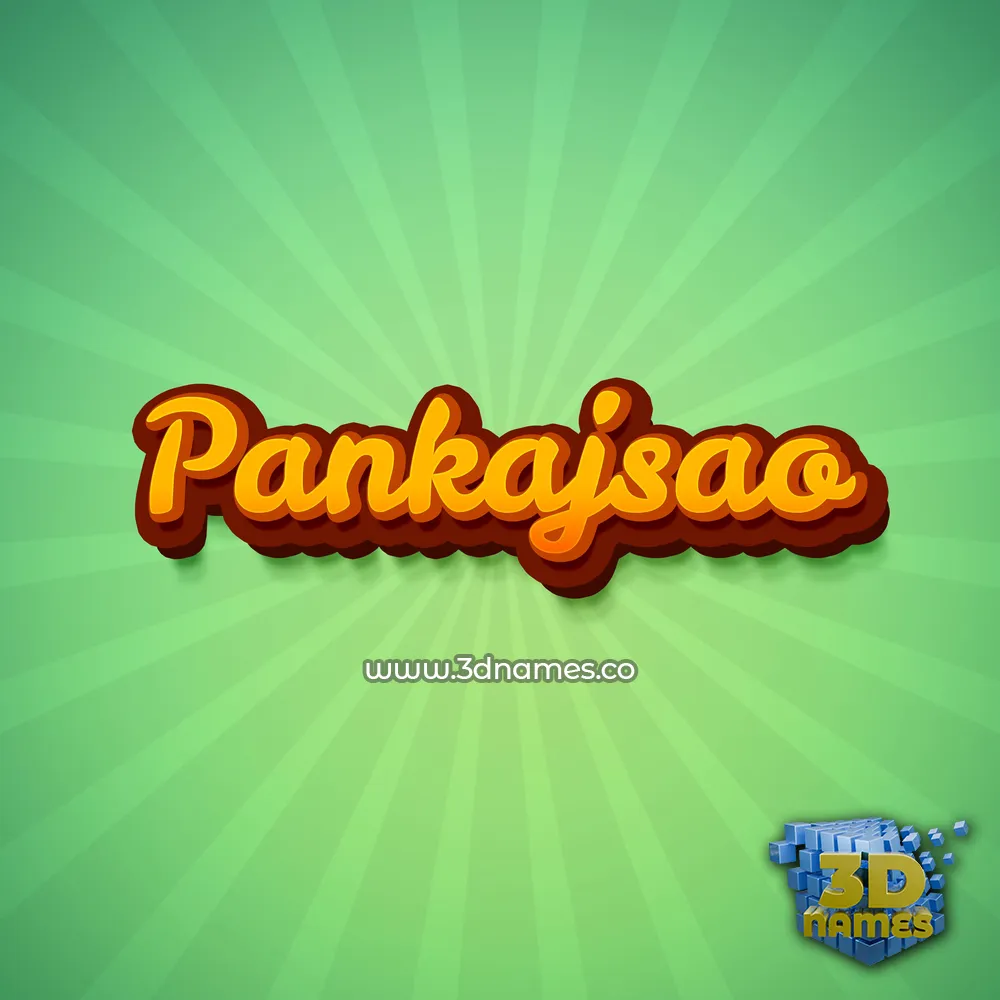 pankajsao in Green Rays style - 3D name wallpaper