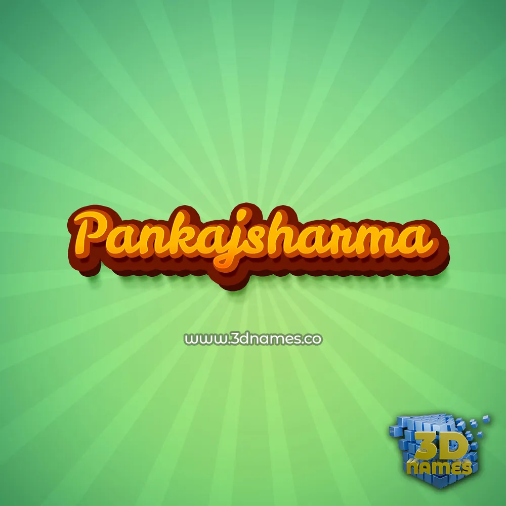 pankajsharma in Green Rays style - 3D name wallpaper