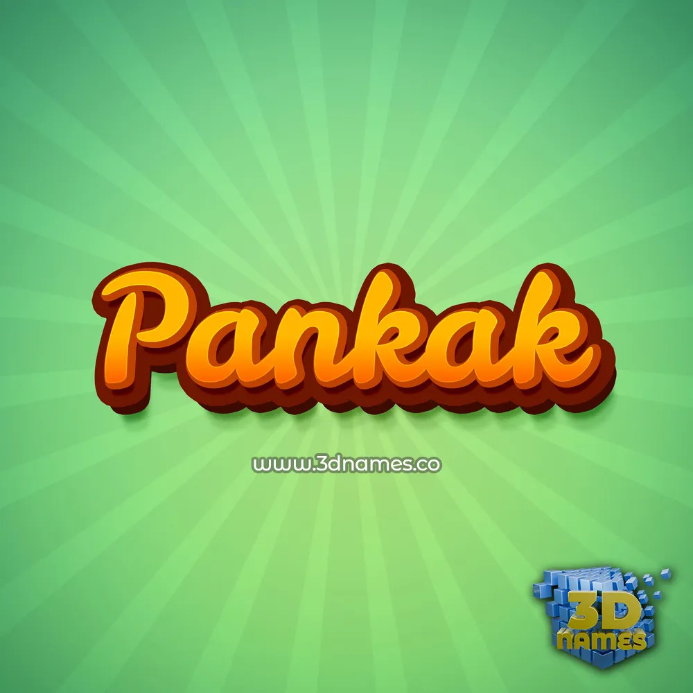 pankak in Green Rays style - 3D name wallpaper