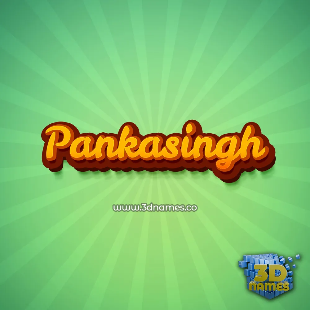 pankasingh in Green Rays style - 3D name wallpaper
