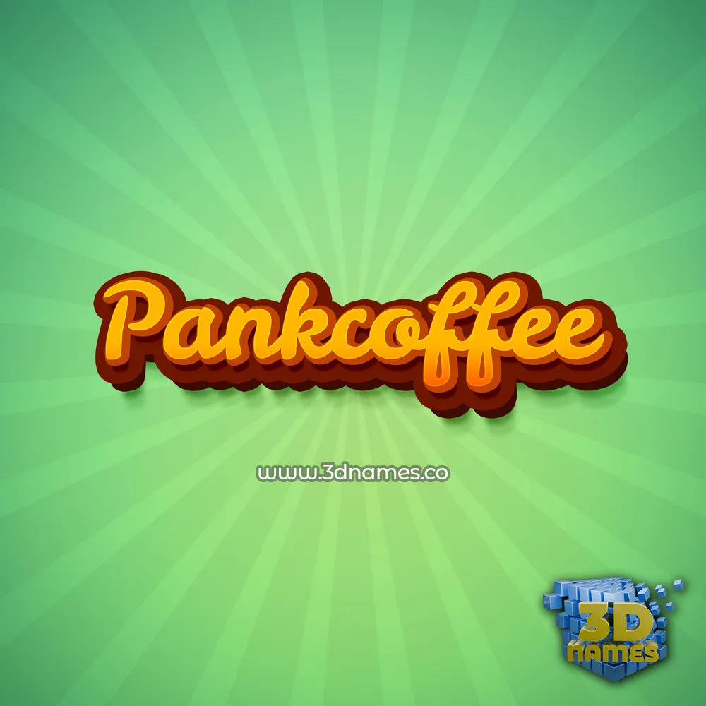 pankcoffee in Green Rays style - 3D name wallpaper