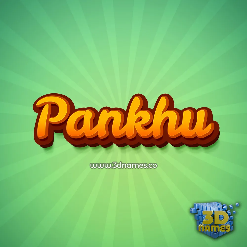 pankhu in Green Rays style - 3D name wallpaper