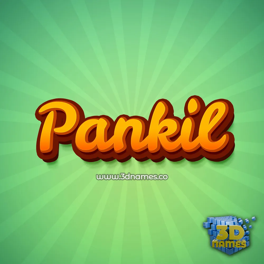 pankil in Green Rays style - 3D name wallpaper