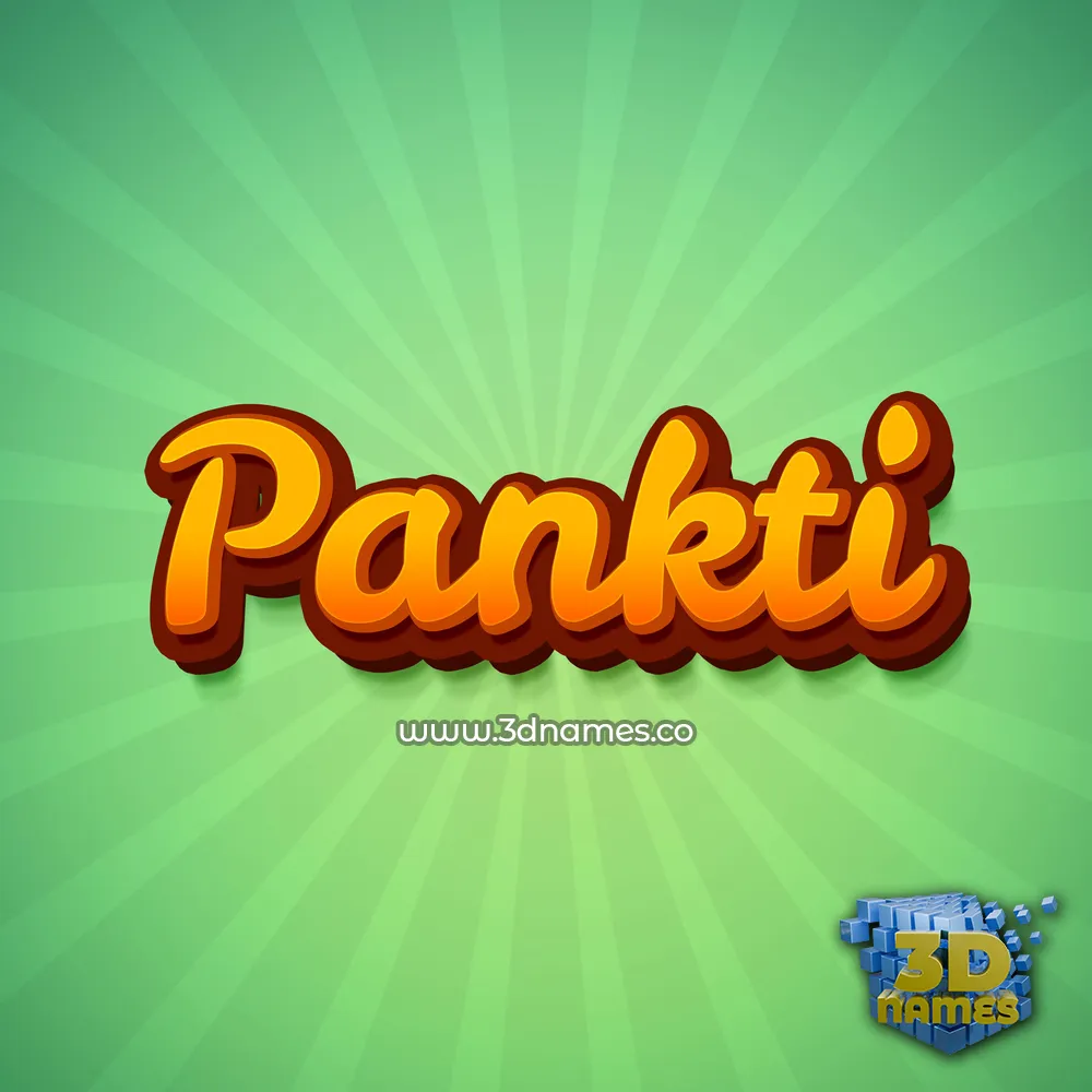 pankti in Green Rays style - 3D name wallpaper