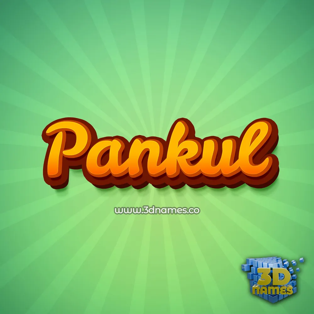 pankul in Green Rays style - 3D name wallpaper