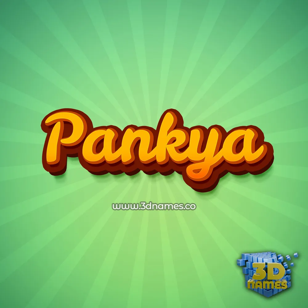 pankya in Green Rays style - 3D name wallpaper