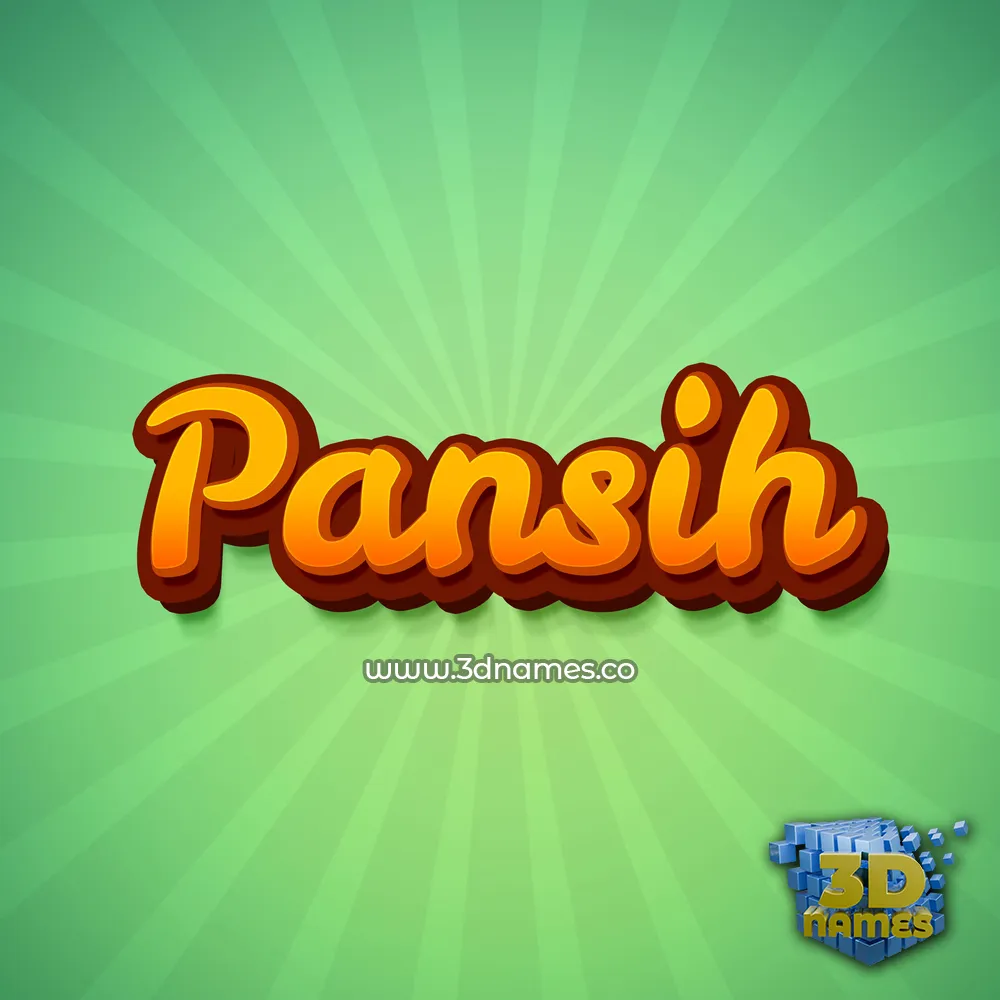 pansih in Green Rays style - 3D name wallpaper