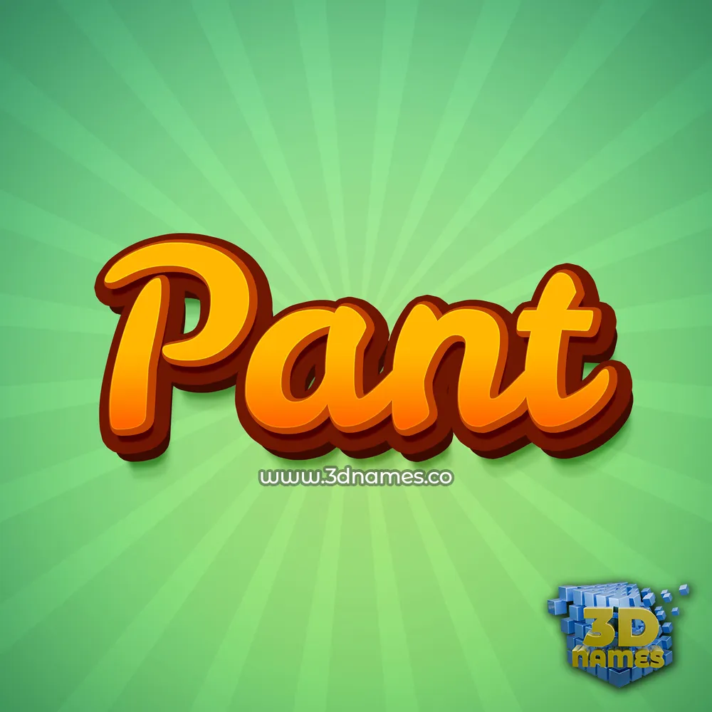 pant in Green Rays style - 3D name wallpaper