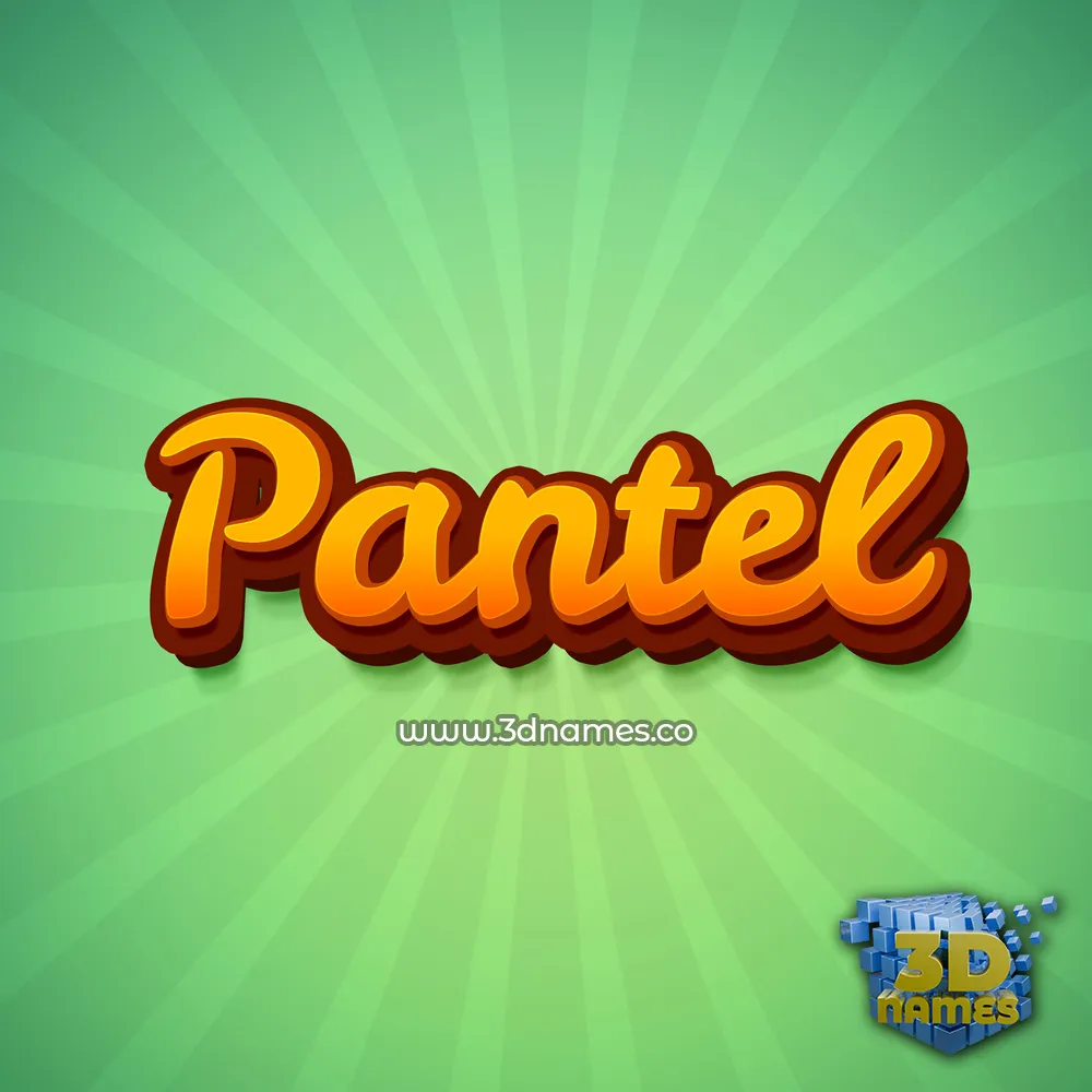 pantel in Green Rays style - 3D name wallpaper