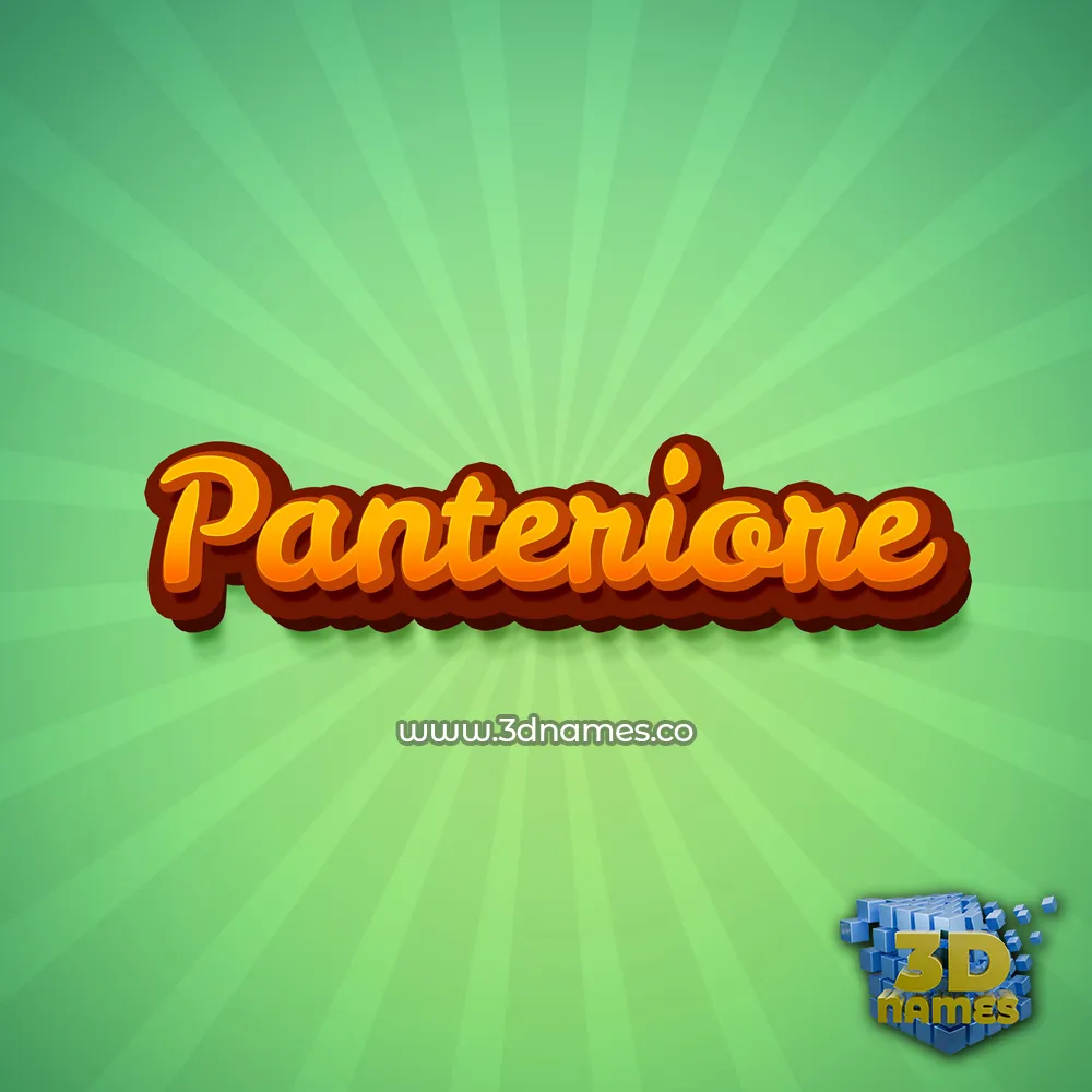 panteriore in Green Rays style - 3D name wallpaper