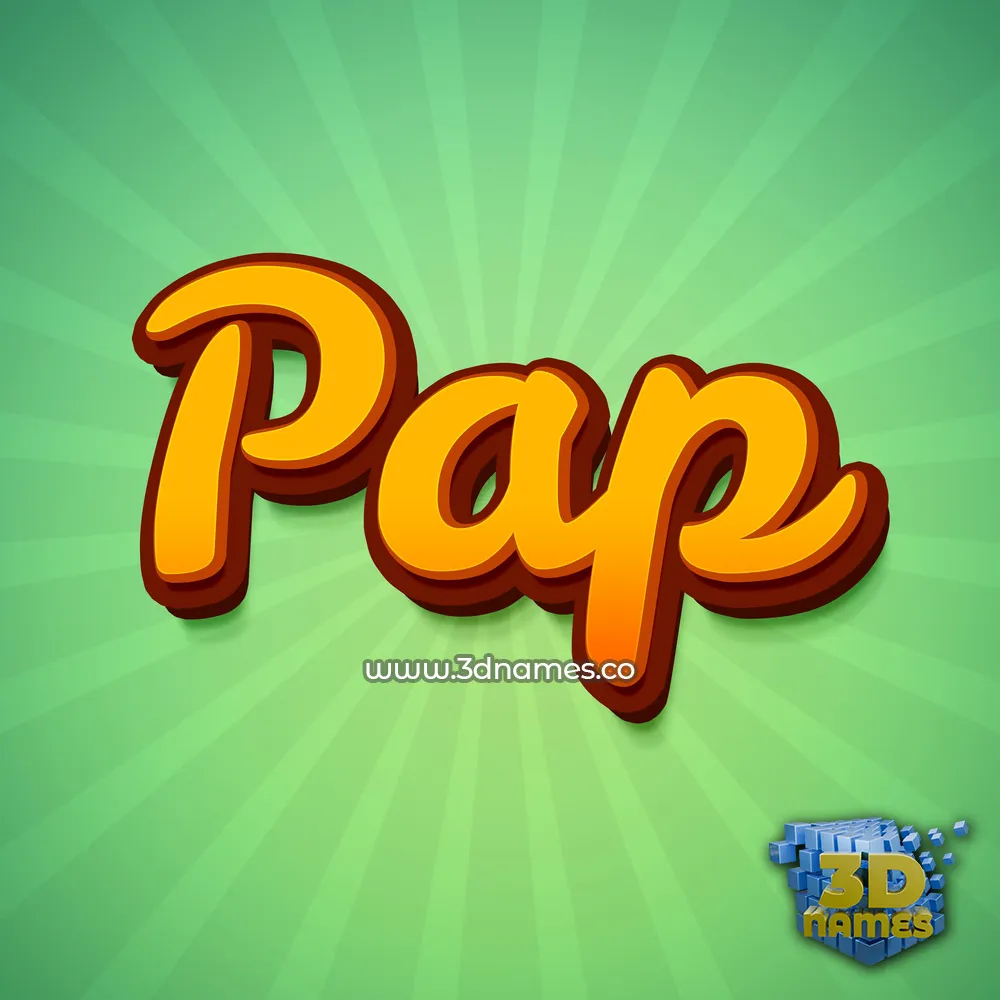 pap in Green Rays style - 3D name wallpaper