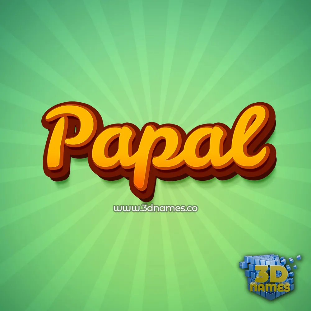 papal in Green Rays style - 3D name wallpaper