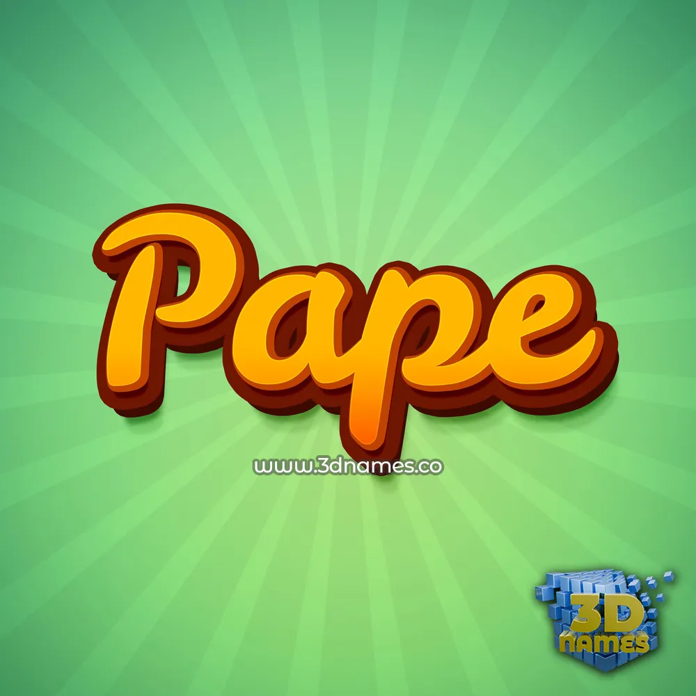 pape in Green Rays style - 3D name wallpaper