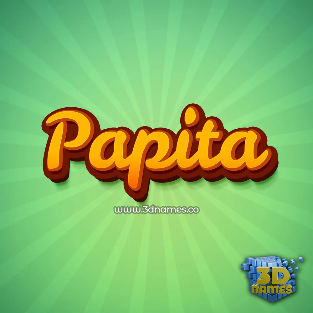 papita in Green Rays style - 3D name wallpaper
