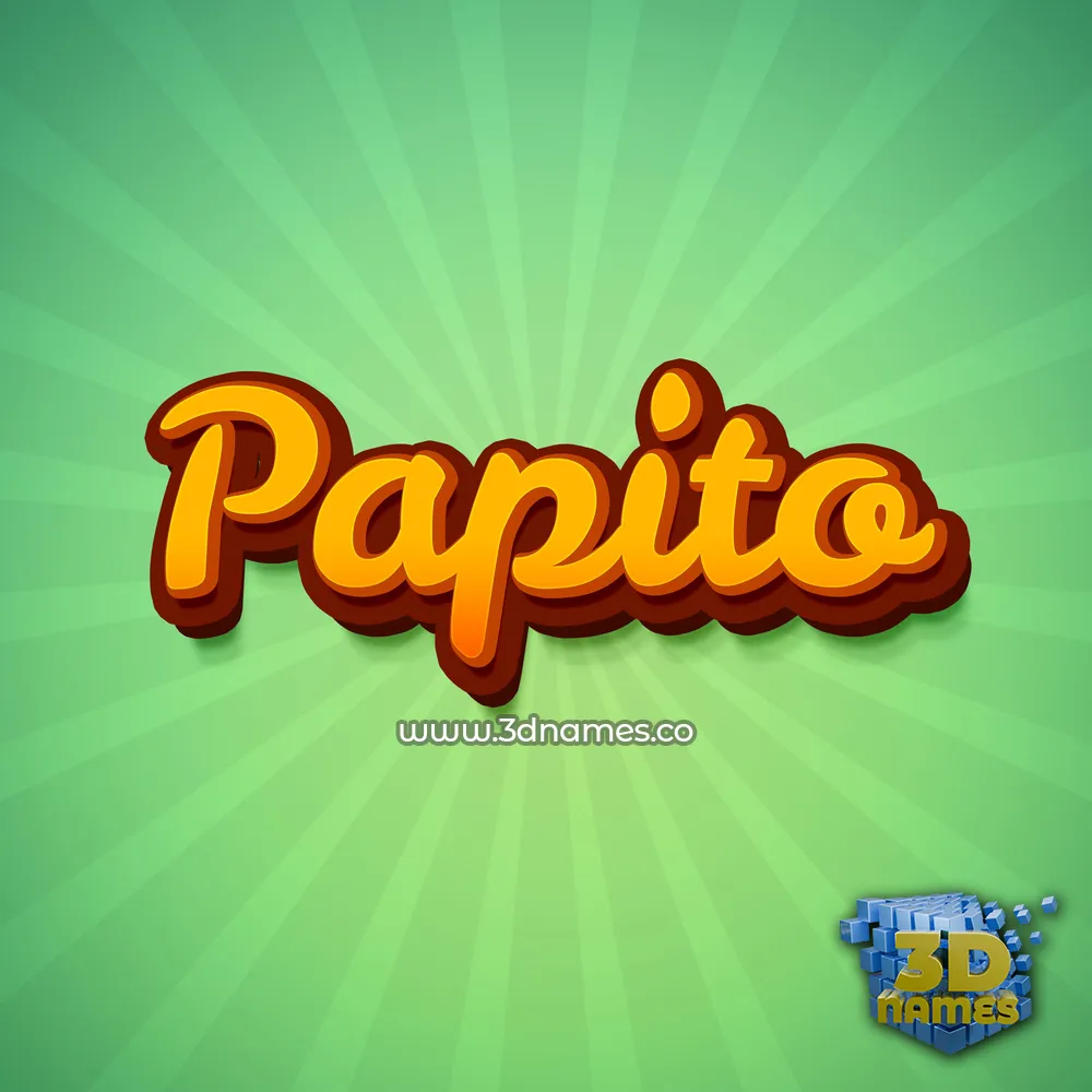 papito in Green Rays style - 3D name wallpaper