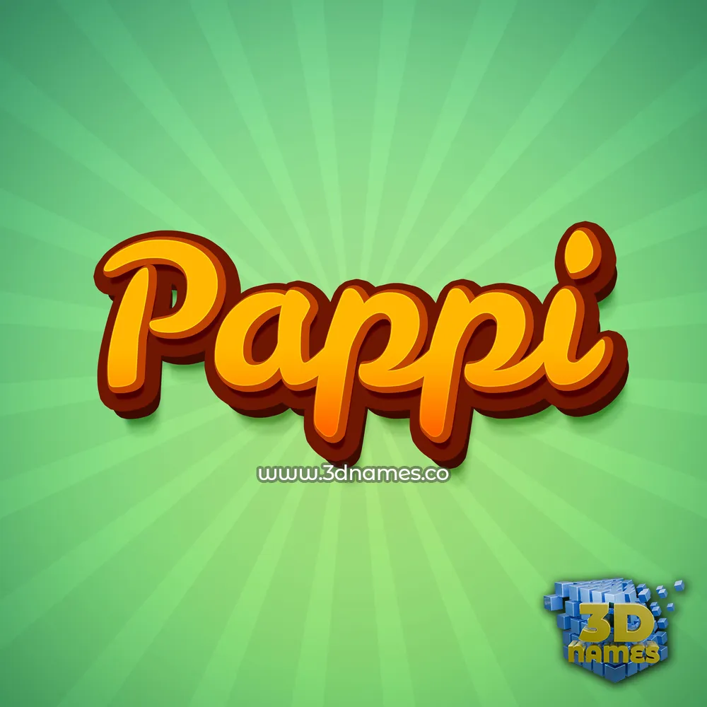 pappi in Green Rays style - 3D name wallpaper