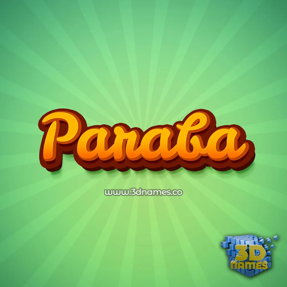paraba in Green Rays style - 3D name wallpaper