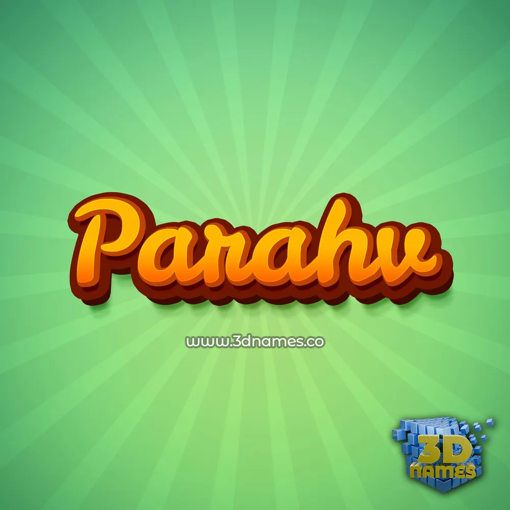 parahv in Green Rays style - 3D name wallpaper