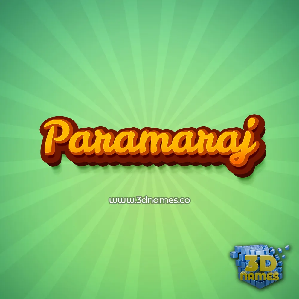 paramaraj in Green Rays style - 3D name wallpaper