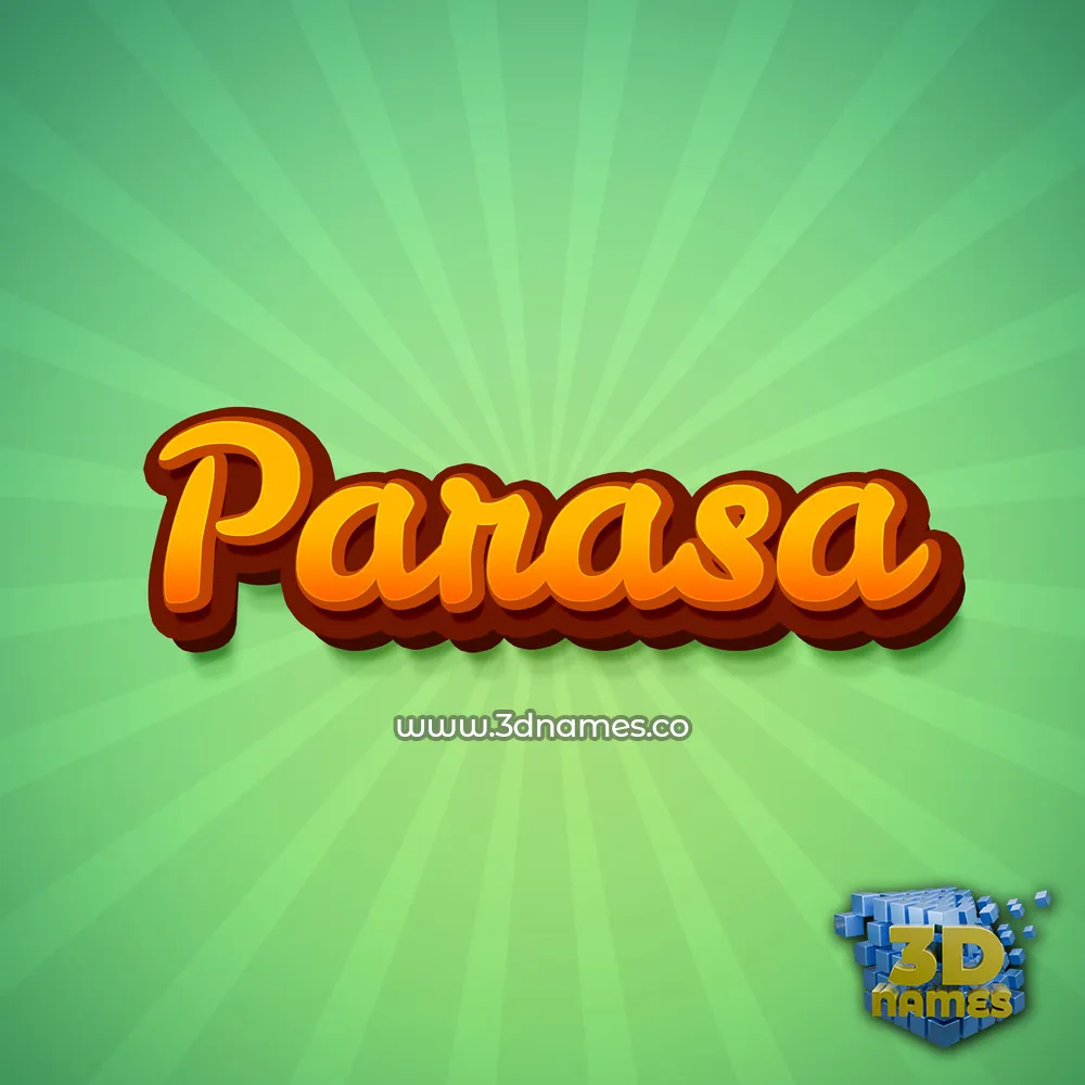 parasa in Green Rays style - 3D name wallpaper