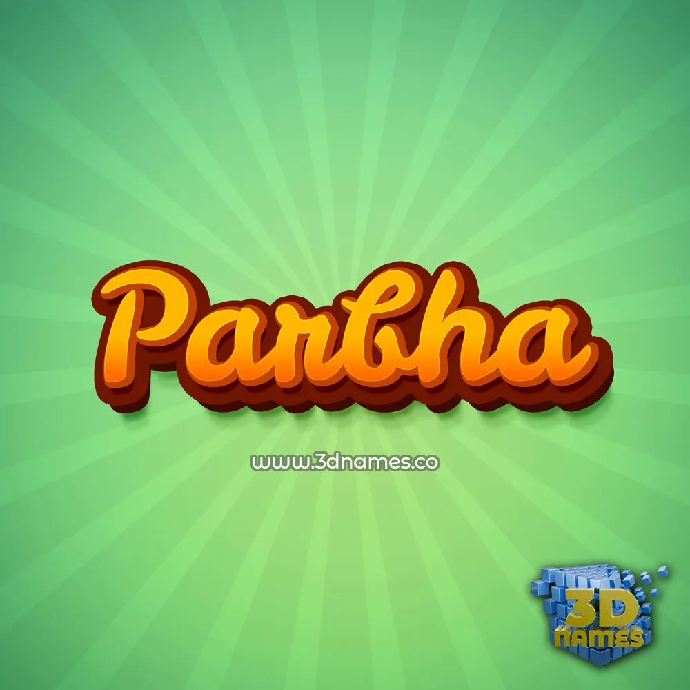 parbha in Green Rays style - 3D name wallpaper