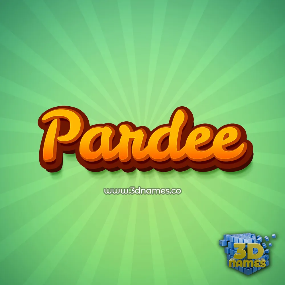 pardee in Green Rays style - 3D name wallpaper
