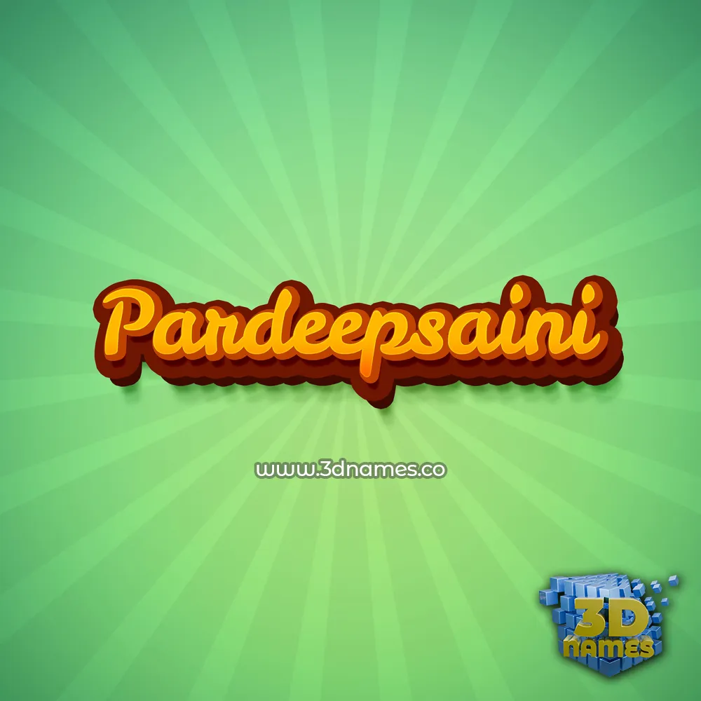 pardeepsaini in Green Rays style - 3D name wallpaper