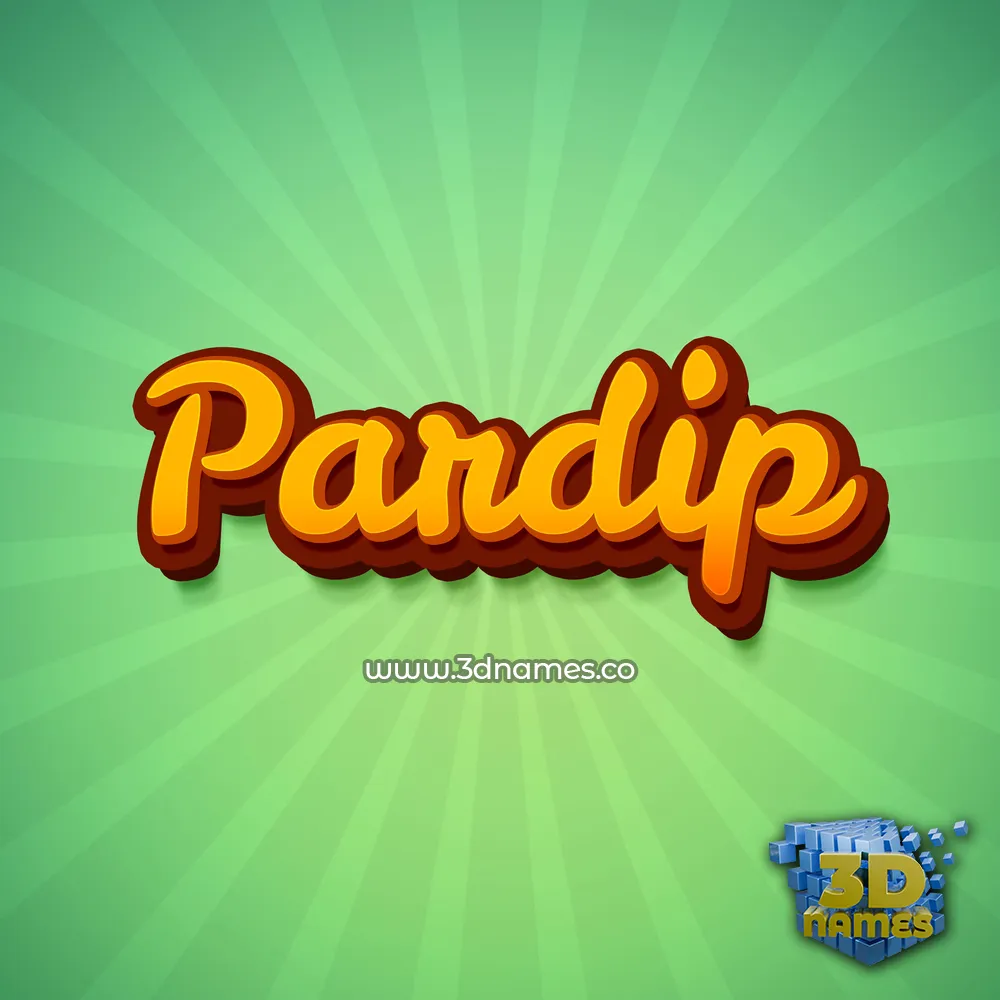 pardip in Green Rays style - 3D name wallpaper