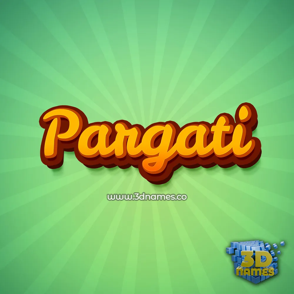pargati in Green Rays style - 3D name wallpaper