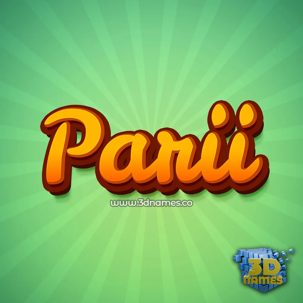 parii in Green Rays style - 3D name wallpaper