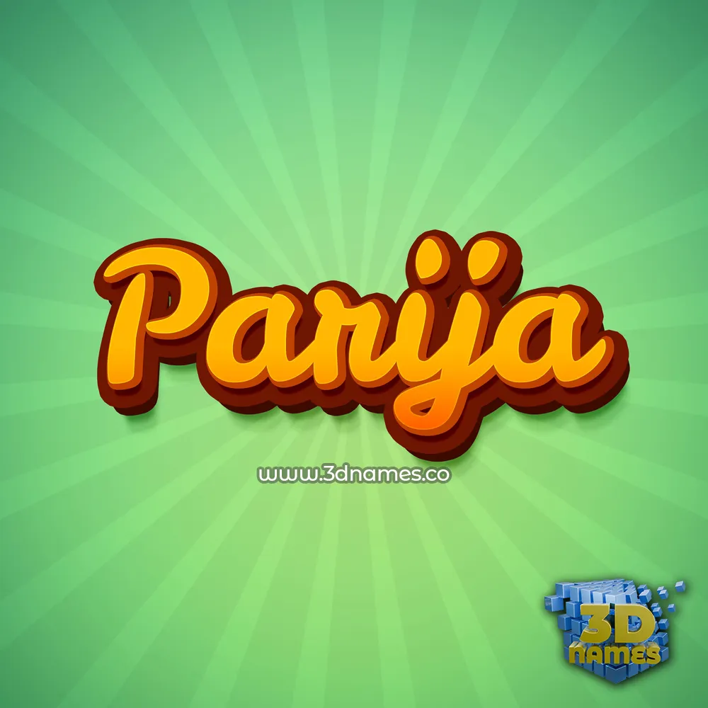 parija in Green Rays style - 3D name wallpaper