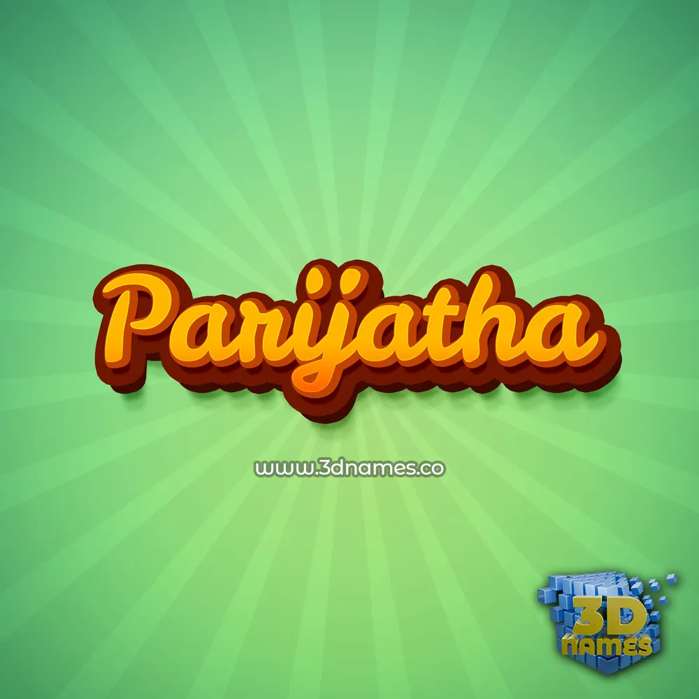 parijatha in Green Rays style - 3D name wallpaper