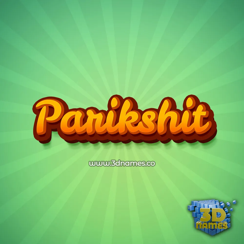 parikshit in Green Rays style - 3D name wallpaper